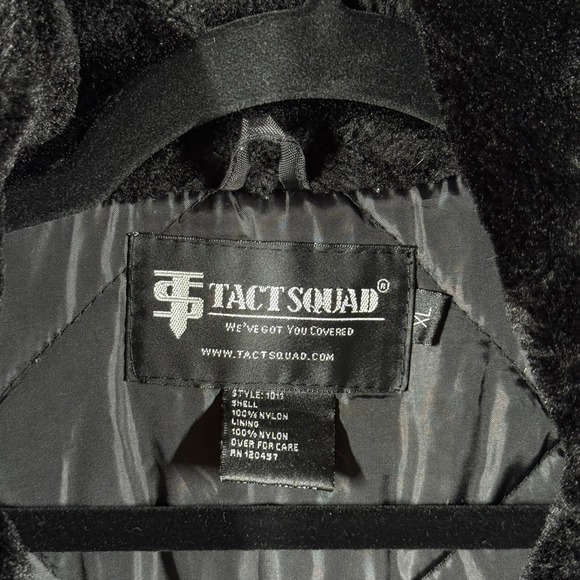 Tact Squad Advance Auto Parts Jacket XL Black Insulated‎ Faux Fur Collar Hood - Picture 2 of 16